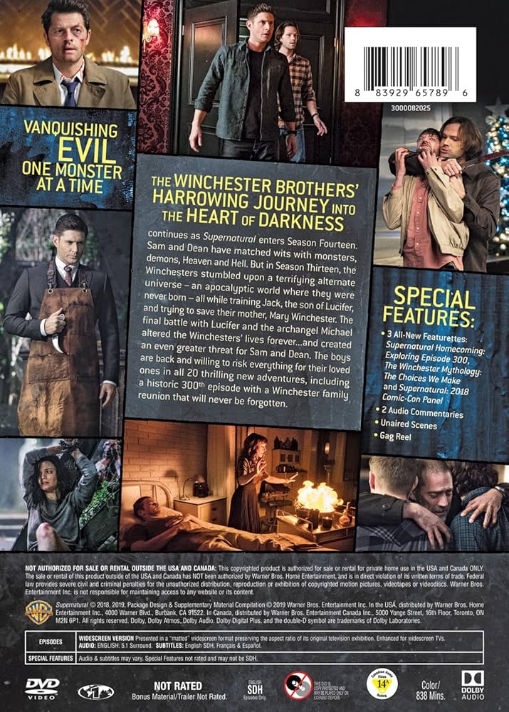 WARNER BROS Supernatural Complete Fourteenth Season DVD